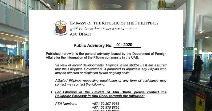uae ph embassy advisory safety