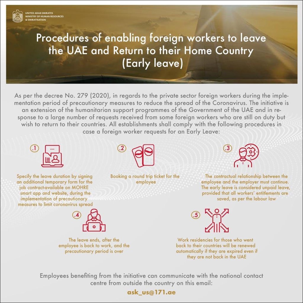 how to apply early leave uae initiative