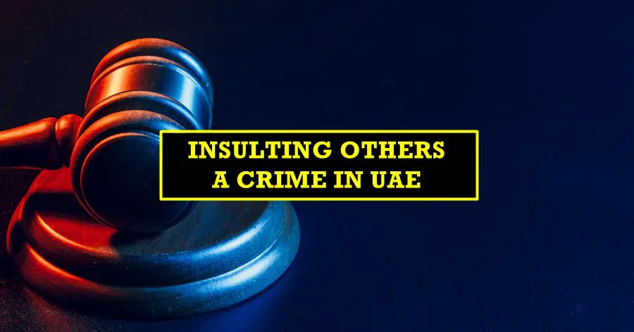 crime insult mockery uae